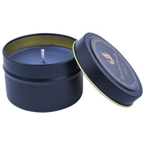 Portable petite bougie de cire de soja cadeau souvenir de haute qualité or rose boîte de conserve bougies parfumées - Product Image 5