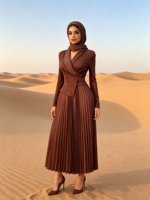 Robe longue plissée Miyaki Turquie de haute qualité, élégante et sobre, couleur unie, grande taille, pour femme, décontractée ou de soirée