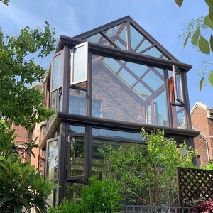 Véranda préfabriquée à toit plat sur mesure <span class=keywords><strong>en</strong></span> aluminium et verre pour hôtel, villa ou projet hôtelier - Product Image 2
