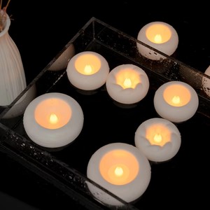 Flameless LED Floating Waterproof Plastic Candles Tea Light Romantic Flickering Votive Wax <strong>Tealight</strong> for Party Bathroom Decor - Product Image 4