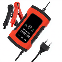 Chargeur de batterie intelligent FOXSUR 12V 5A pour moto et voiture, avec fonction de réparation par impulsions et écran LCD