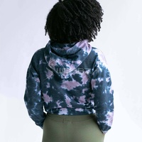 Mujeres al por mayor más tamaño Tie Dye manga larga con capucha ropa casual suelta sudadera tops jersey de gran tamaño sudaderas con capucha de algodón