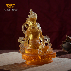 Estatuas de Jambhala Amarillas de la India, Esculturas Budistas de Cristal, Figura de Buda Hecha a Mano, Venta al por Mayor - Product Image 3