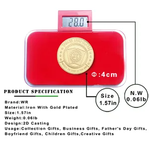مجموعة عملة معدنية مطلية بالذهب تصميم شعار مخصص للبيع بالجملة من المصنع عملة مخصصة لرقاقات البوكر للألعاب هدايا عملة للرجال