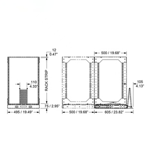 Oem עמיד למים מלא 360 מעלות צלחת סיבוב 19 אינץ enclosed 6u 9u 12u 15u שרת שקופיות מתלה שקופיות לסובב מדפי מסגרת פתוחה - Product Image 4