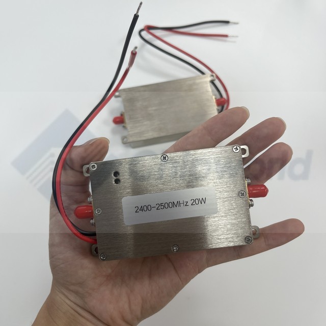 RF Amplifier Module 20W 43dBm 2400-2500MHz 2.4-2.5GHz PA Professional Wireless Signal RF Power Amplifier