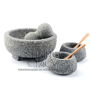 <span class=keywords><strong>Molcajete</strong></span> para <span class=keywords><strong>Guacamole</strong></span> de Granito de 8 Pulgadas <span class=keywords><strong>con</strong></span> Dos Tazones para Salsas - Product Image 2