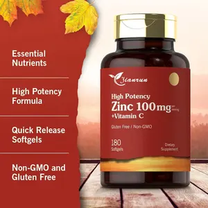 Private Label Natural Zinc Supplement Vitamin C Softgels GEL Capsule