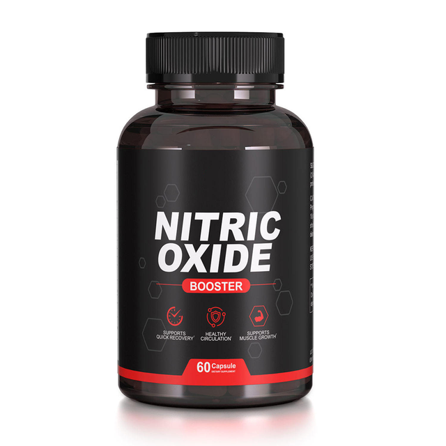 Adult Nitric Oxide Booster Capsules L-arginine L-citrulline Muscle Growth Circulation Energy Management Natural Vegan 60-count