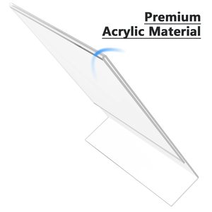 8.5*11inch Acrylic rõ ràng giữ dấu hiệu nhựa giữ giấy nghiêng trở lại dấu hiệu chủ sở hữu hiển thị đứng cho cửa hàng văn phòng 3 gói - Product Image 4