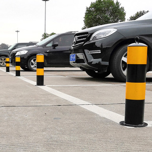 Poteaux de signalisation réfléchissants « Interdiction de stationnement » Q235, indice d'impact M50, installation par perçage, barrières anti-collision, poteaux fixes - Product Image 2