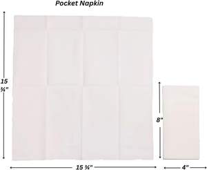 Serviettes de table jetables en <span class=keywords><strong>papier</strong></span> Airlaid effet lin, pré-pliées, avec pochette pour couverts, absorbantes, prix usine - Product Image 3