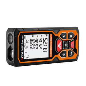 Лазерный дальномер VICTOR 843 (50м, 70м, 100м) с рулеткой и лазерной линией 3-в-1, голосовым оповещением и зарядкой от USB - Product Image 4