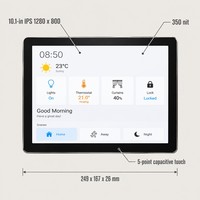 Q101S Tablet PC Android 10.1 Inci untuk Dinding, Layar Sentuh PoE, Kontrol Rumah Pintar, 2 GB 16 GB Android 15 OEM