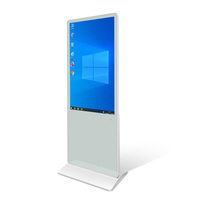 Kios Webcam HD 1080p 55 Inci dengan Stand Lantai untuk Signage Digital Periklanan, Dilengkapi Mikrofon dan Kamera