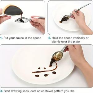 Outil multifonctionnel d'acier inoxydable de cuillère de cuisson de chef professionnel pour la décoration de gâteau de crème au chocolat dans la cuisine - Product Image 4