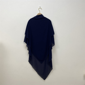 Hot Selling Two <strong>Layers</strong> Chiffon Hijab <strong>Collection</strong> Muslim Women Long Solid Color Head Scarves - Product Image 6