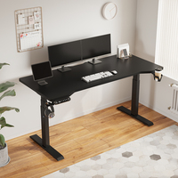 Bureau électrique à double moteur, hauteur réglable, assis-debout, bureaux de bureau motorisés, table d'ordinateur ergonomique