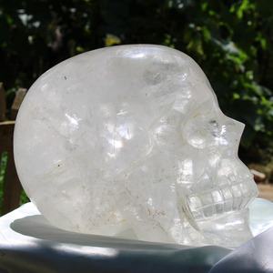 11 Để 12Kg Mỗi Tay Khắc Tự Nhiên Rõ Ràng Thạch Anh Đá Spiritural Chữ<span class=keywords><strong>a</strong></span> Bệnh Đá Lớn Lớn Hộp Sọ Pha Lê Cho Trang Trí Nội Thất - Product Image 1