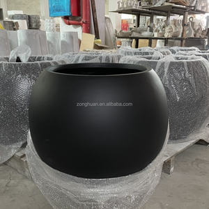 Colore nero pittura <span class=keywords><strong>vasi</strong></span> all'aperto poli fioriera set <span class=keywords><strong>vasi</strong></span> in fibra <span class=keywords><strong>di</strong></span> vetro fioriere per il giardino <span class=keywords><strong>di</strong></span> casa, grandi <span class=keywords><strong>vasi</strong></span> per esterni - Product Image 5