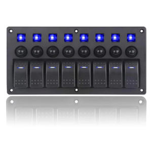 Panel saklar Rocker LED kapal mobil, dengan pemutus sirkuit <span class=keywords><strong>6</strong></span> <span class=keywords><strong>Gang</strong></span> sakelar Rocker DC 12V 24V - Product Image 6