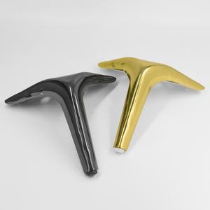 Pieds de canapé coniques en acier, Support de luxe moderne chromé, meuble de chevet, couleur or - Product Image 4