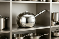 Ensemble de casseroles en acier inoxydable en forme de pomme |   Casserole et faitout en acier inoxydable 304 de qualité alimentaire avec couvercle