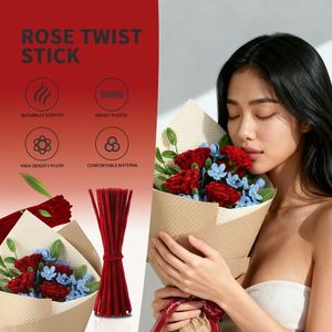Kit de Manualidades DIY de Rosa de Tallo Único, Kit de Limpiapipas de 8MM para Crear una Rosa Completamente Abierta, Regalo Hecho a Mano Fácil y Rápido para Cualquier Ocasión - Product Image 4