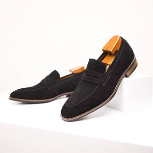 Mocasines de Gamuza para Hombre, Zapatos de Cuero con Punta Cuadrada y Suela de Goma, Zapatos de Trabajo de Alta Calidad - Product Image 6