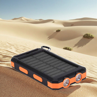 Articles les plus vendus double chargeur USB alimentation 10000mAh batterie externe solaire portable d'urgence pour l'extérieur