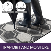 Tapis de porte anti-saleté 50*80cm antidérapant lavable en machine tapis grattoir à chaussures d'entrée tapis de bienvenue absorbant