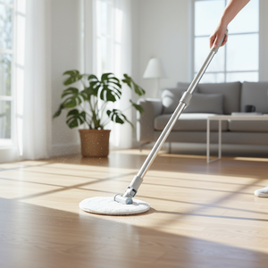 Gizmop 43 cm Microfiber Floor Pad Antibacterial Self-Wringer Design Durable Reusable Sustainable Stainless Steel Pole Fast - Product Image 3