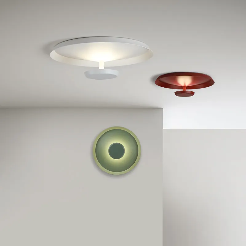 Lámpara de techo LED de macarrón redondo montada en superficie, diseño moderno, para dormitorio, nórdica, decoración del hogar, iluminación de techo, venta al por mayor