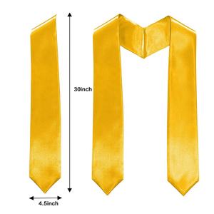 All'ingrosso personalizzare Unisex adulto semplice laurea viola fascia di raso a stola per studente di laurea - Product Image 3