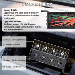RB-R4F12-W2-4P Scatola Relè Universale Pre-cablata a 4 Pin, 12 Vie, 12V DC, 40A, con Fusibili, in Ottone, per Auto da Corsa e Yacht - Product Image 5