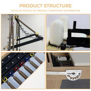 เตียงพิลาทิสแบบปรับได้ พกพาสะดวก สำหรับมืออาชีพ ยี่ห้อ Yoga Studio ทำจากไม้เมเปิล พร้อมทาวเวอร์  เป็นมิตรกับสิ่งแ<span class=keywords><strong>ว</strong></span>ดล้อม รางเลื่อนแบบ All Track - Product Image 2