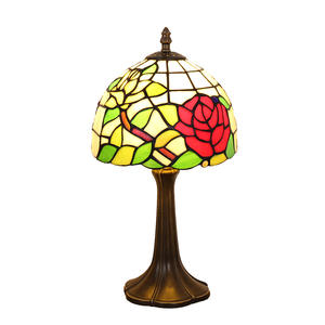 European Retro Style Table Light Creative Art Decorative Table <b>Lamp</b> with Stained Glass <b>for</b> Offices and <b>Bedrooms</b> - Product Image 4