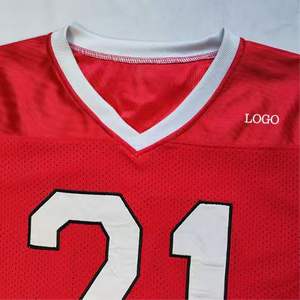 Benutzer definierte Bestseller V-Ausschnitt Sportswear Jersey Fußball trikot Sublimierte Stickerei Rugby Shirt Genähtes American Football Trikot - Product Image 3