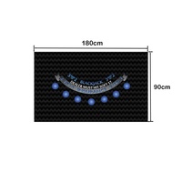 Paño de Mesa de Blackjack Personalizado de 180x90cm, Impermeable, Ignífugo, Tapete de Fieltro para Póker, 7 Jugadores, Logotipo OEM Impreso, Juegos de Casino para Fiestas