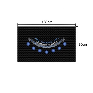Paño de Mesa de Blackjack Personalizado de 180x90cm, Impermeable, Ignífugo, Tapete de Fieltro para Póker, 7 Jugadores, Logotipo OEM Impreso, Juegos de <span class=keywords><strong>Casino</strong></span> para Fiestas - Product Image 1