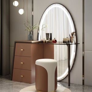Sang trọng hiện đại coiffeuse có thể điều chỉnh Lưu trữ ngăn kéo ánh sáng Glass bàn trang điểm gương cho khách sạn Home sử dụng Vanity bảng căn hộ - Product Image 4