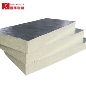 KAIHUA Aluminum Foil For Curtain Wall Fire Insulation 120kg/m3 10mm Rock Wool Insulation Board