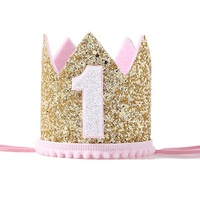 Verjaardag Roze 1st Verjaardag Kroon Hoed Voor Baby Eerste Verjaardag Party Decor Voor Baby Douche Een Hoed