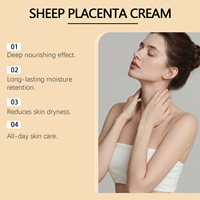 Vente en gros Crème de soin du visage Formule douce Peau du visage Hydratante Délicate Éclaircissante Mouton Placenta Crème hydratante pour femmes