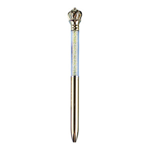 New Imitation Metal Texture <b>Crystal</b> Crown UV Coated Signature Rotating Ballpoint <b>Pen</b> Gift Prize - Product Image 6