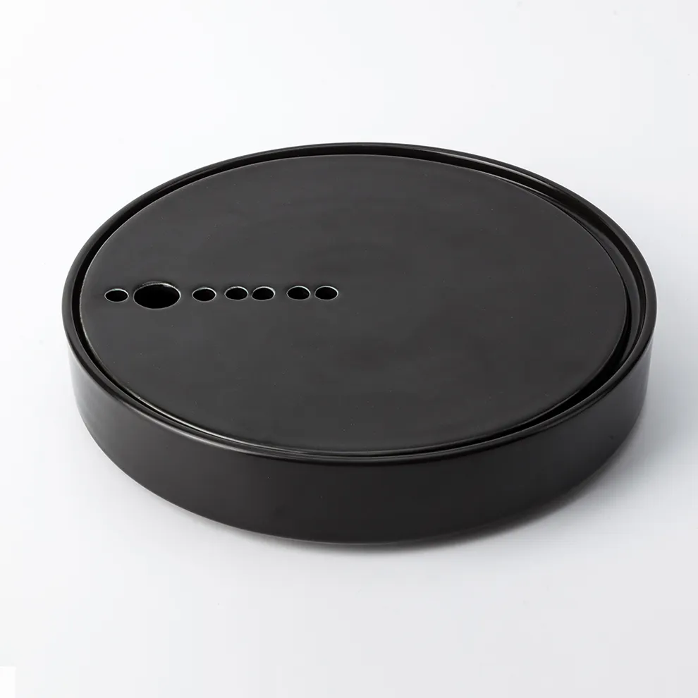 Modern Design Black Porcelain Serving Plates Eco-Friendly Matt Surface for Dry Ice Lobster Crab Seafood Dishes & Plate