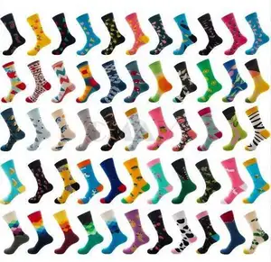 Cmax-Calcetines de algodón con Logo personalizado, calcetín de diseño colorido, 5 unidades