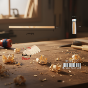 ILAN Barre di Legno Semicircolari 3x6x300mm 8 Pezzi - Product Image 3