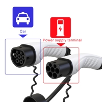 Câbles de chargeur EV FIisher Type2 Lec 62196-2, prise 32A avec câble triphasé de 5 mètres