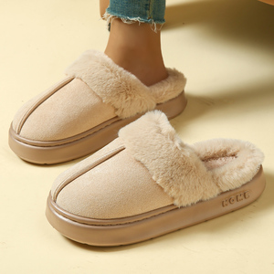 Zapatillas <span class=keywords><strong>de</strong></span> mujer <span class=keywords><strong>de</strong></span> doble uso, cálidas <span class=keywords><strong>de</strong></span> felpa para invierno y otoño, con plataforma, suela gruesa <span class=keywords><strong>de</strong></span> EVA antideslizante, para uso en exteriores y en el hogar. - Product Image 5